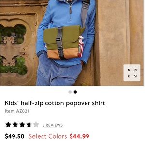 Two blue J.Crew Kids quarter zip sweaters, size 4-5